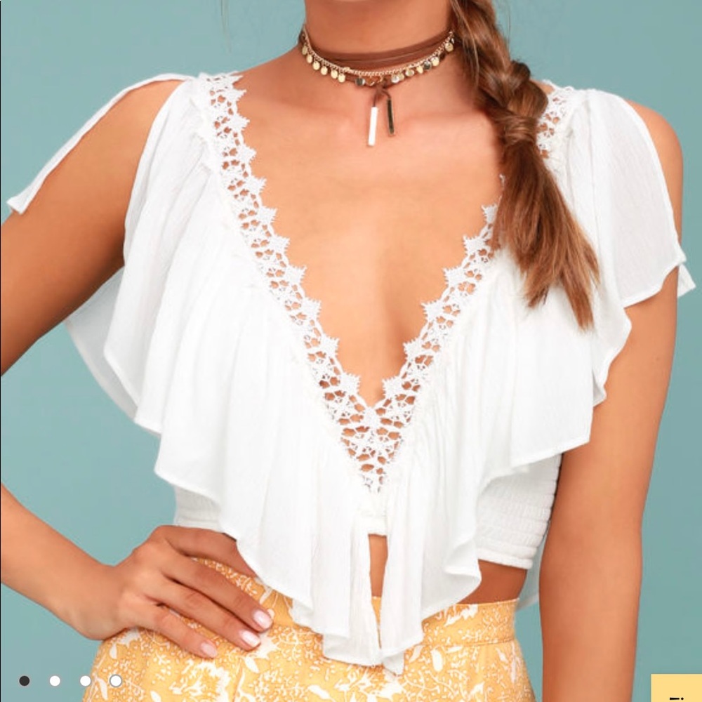 White crop top